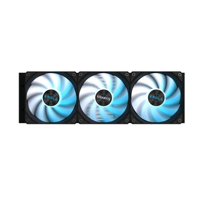GIGABYTE EAGLE 360 Liquid CPU Cooler - 3x120mm ARGB Fans, full-color LCD, DAISY-CHAIN, Intel LGA 1851 and AMD AM5 Compatible