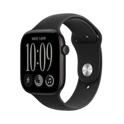 Apple Watch Series 12 GPS 42mm Black Aluminium Case with Black Sport Band - M/L
