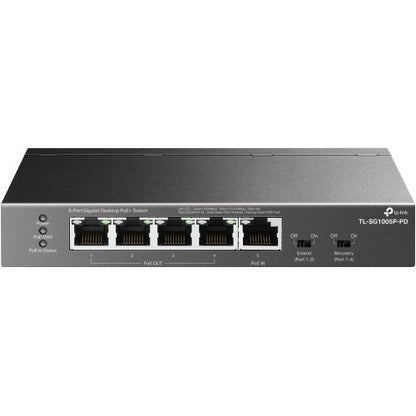 TP-Link TL-SG1005P-PD network switch Gigabit Ethernet (10/100/1000) Power over Ethernet (PoE) Black