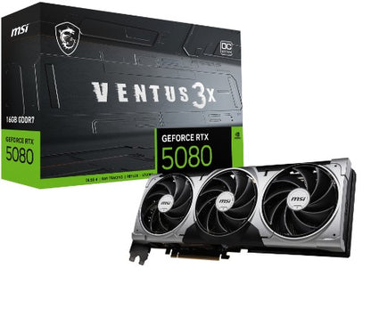 MSI VENTUS GeForce RTX 5080 16G 3X OC NVIDIA 16 GB GDDR7