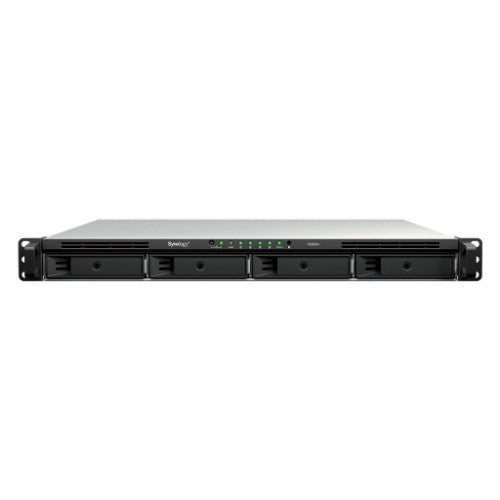 Synology RackStation RS826+ NAS/storage server Rack (1U) AMD Ryzen V1500B 4 GB DDR4 0 TB DiskStation Manager Black, Grey