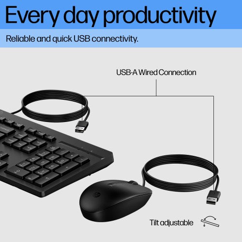 HP 225 Wired Mouse and Keyboard Combo