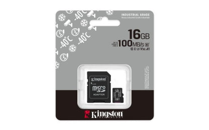Kingston Technology 16GB microSDHC Industrial C10 A1 pSLC Card + SD Adapter