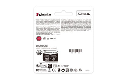 Kingston Technology 64GB micSDXC Canvas Select Plus Gen3 100R A1 Single Pack w/o ADP