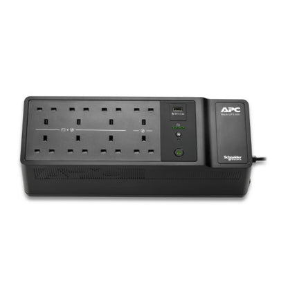 APC Back-UPS, 500VA/300W Floor/Wall Mount, 230V, 8x British BS1363A outlets, USB Type A Port, User Replaceable Battery