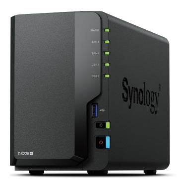 Synology DiskStation DS225+ 2 Bay NAS Desktop Intel® Celeron® J4125 2 GB DDR4 Synology DSM Black