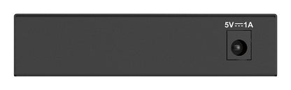 D-Link DGS-105GL 5-Port Gigabit Ethernet Switch, Fanless, Low Profile, Metal Housing, Plug-and-Play, 802.3az EEE black