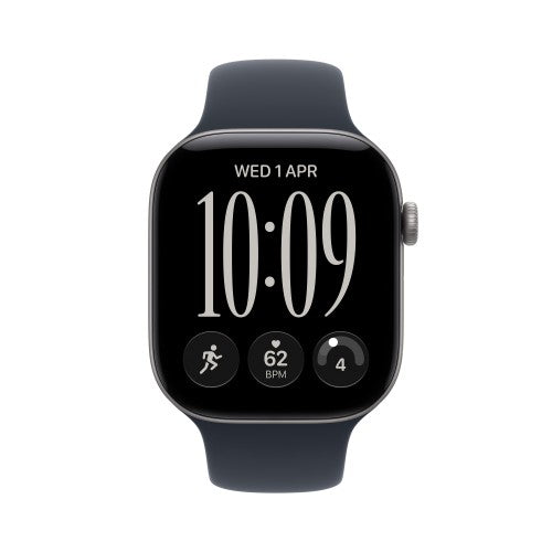 Apple Watch Series 12 GPS 46mm Space Grey Aluminium Case with Navy Blue Sport Band - M/L
