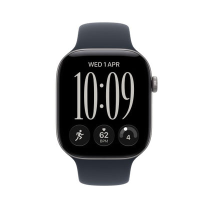 Apple Watch Series 12 GPS 46mm Space Grey Aluminium Case with Navy Blue Sport Band - M/L