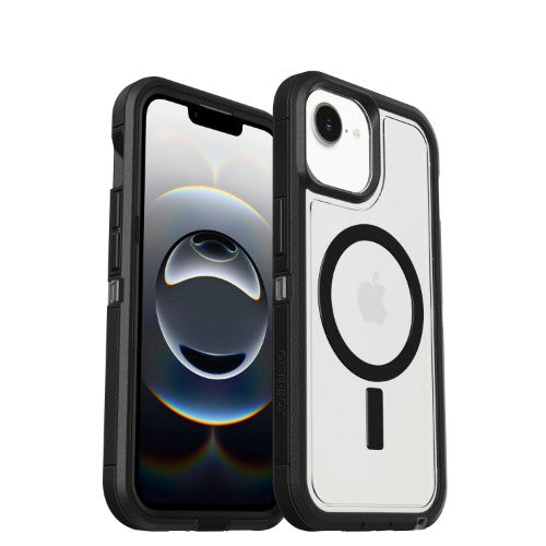 OtterBox Defender XT Clear for MagSafe Series for Apple iPhone 17e/16e/15/14/13, transparent/black