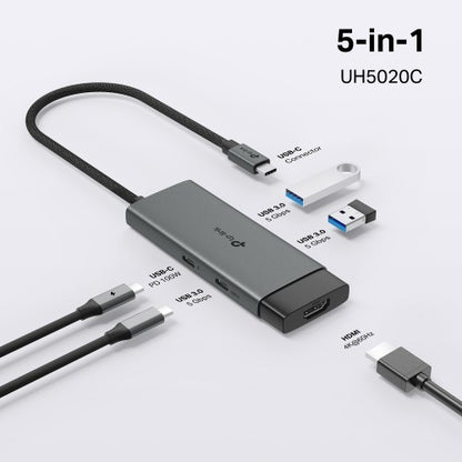 TP-Link UH5020C interface hub USB Type-C 5000 Mbit/s Grey
