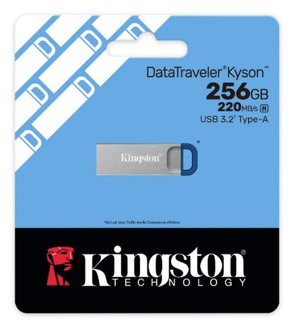 Kingston Technology DataTraveler 256GB Kyson 220MB/s Metal USB 3.2 Gen 1