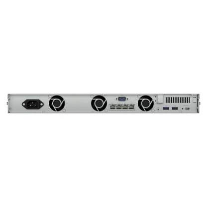Synology RackStation RS826+ NAS/storage server Rack (1U) AMD Ryzen V1500B 4 GB DDR4 0 TB DiskStation Manager Black, Grey