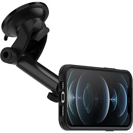 OtterBox Wireless Car Dashboard and Windshield Mount for MagSafe, Strong Magnetic Alignment and Attachment with MagSafe, Easily Adjustable and Secure Design, Compatbile with iPhone 14/iPhone 13/iPhone 12 Series, Black