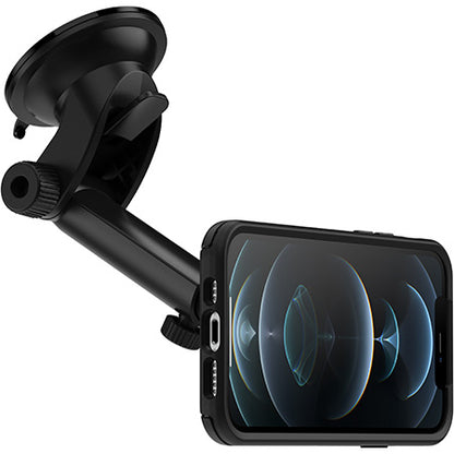 OtterBox Wireless Car Dashboard and Windshield Mount for MagSafe, Strong Magnetic Alignment and Attachment with MagSafe, Easily Adjustable and Secure Design, Compatbile with iPhone 14/iPhone 13/iPhone 12 Series, Black