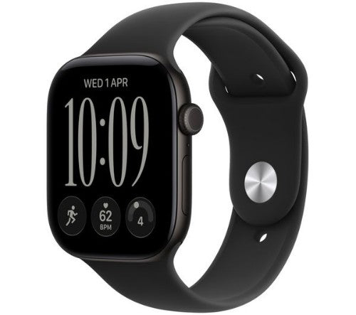 Apple Watch Series 12 GPS + Cellular 46mm Black Aluminium Case with Black Sport Band - M/L