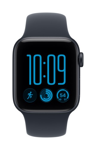 Apple Watch SE (3nd generation) SE 3 GPS 40mm Midnight Aluminium Case with Navy Blue Sport Band - S/M