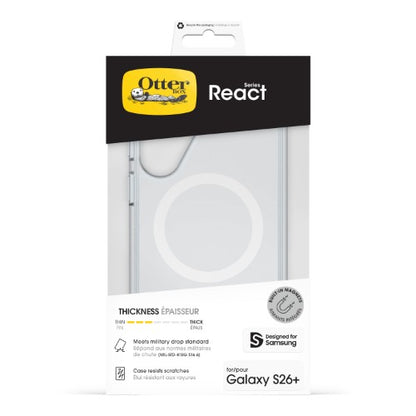 OtterBox React Magnets Series for Samsung Galaxy S26+, transparent